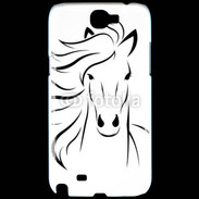 Coque Samsung Galaxy Note 2 Vector image of an horse on white