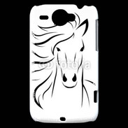 Coque HTC Wildfire G8 Vector image of an horse on white