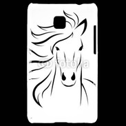 Coque LG Optimus L3 II Vector image of an horse on white