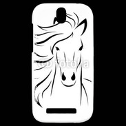 Coque HTC One SV Vector image of an horse on white