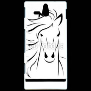 Coque Sony Xperia U Vector image of an horse on white