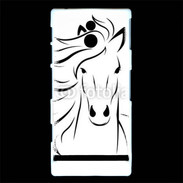 Coque Sony Xperia P Vector image of an horse on white