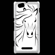 Coque Sony Xperia M Vector image of an horse on white