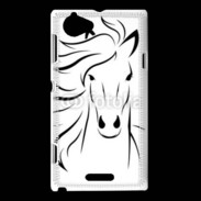Coque Sony Xperia L Vector image of an horse on white