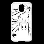 Coque Samsung Galaxy S5 Vector image of an horse on white
