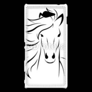 Coque Sony Xperia M2 Vector image of an horse on white