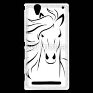 Coque Sony Xperia T2 Ultra Vector image of an horse on white