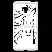 Coque LG F6 Vector image of an horse on white