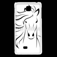 Coque LG F5 Vector image of an horse on white