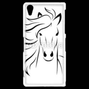 Coque Sony Xperia Z2 Vector image of an horse on white
