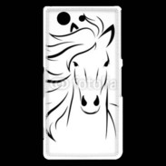 Coque Sony Xperia Z3 Compact Vector image of an horse on white