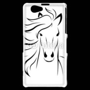 Coque Sony Xperia Z1 Compact Vector image of an horse on white