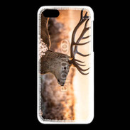 Coque iPhone 5C Cerf au couché de soleil 620