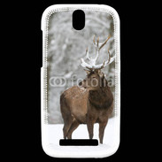 Coque HTC One SV Cerf en hiver 55