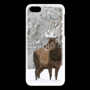 Coque iPhone 5C Cerf en hiver 55