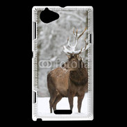 Coque Sony Xperia L Cerf en hiver 55