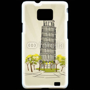 Coque Samsung Galaxy S2 Tour de Pise en dessin