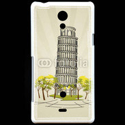 Coque Sony Xperia T Tour de Pise en dessin