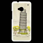 Coque HTC One Tour de Pise en dessin