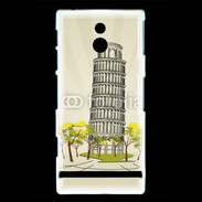 Coque Sony Xperia P Tour de Pise en dessin