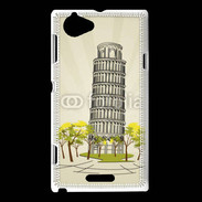 Coque Sony Xperia L Tour de Pise en dessin