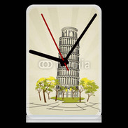 Pendule de bureau Tour de Pise en dessin