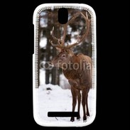 Coque HTC One SV Cerf en hiver 56