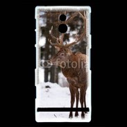 Coque Sony Xperia P Cerf en hiver 56