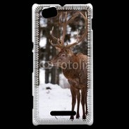 Coque Sony Xperia M Cerf en hiver 56