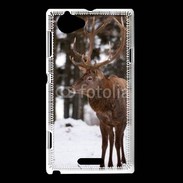 Coque Sony Xperia L Cerf en hiver 56