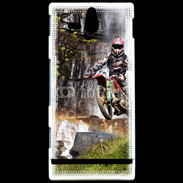 Coque Sony Xperia U motocross with waterfall