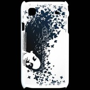 Coque Samsung Galaxy S Woman with a butterflies in hair.