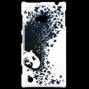 Coque Nokia Lumia 720 Woman with a butterflies in hair.