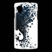 Coque LG Nexus 5 Woman with a butterflies in hair.
