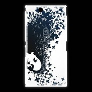 Coque Sony Xpéria Z Ultra Woman with a butterflies in hair.