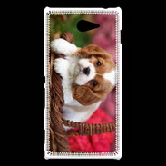 Coque Sony Xperia M2 Chiot Cavalier King Charles 1