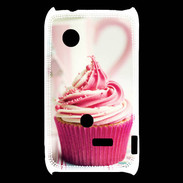 Coque Sony Xperia Typo Cup cake rose et blanc