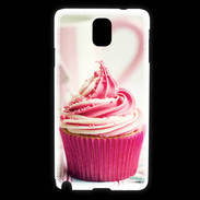 Coque Samsung Galaxy Note 3 Cup cake rose et blanc
