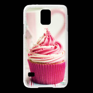 Coque Samsung Galaxy S5 Cup cake rose et blanc