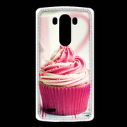 Coque LG G3 Cup cake rose et blanc
