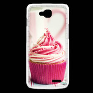 Coque LG L90 Cup cake rose et blanc