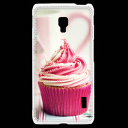 Coque LG F6 Cup cake rose et blanc