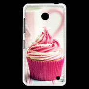 Coque Nokia Lumia 630 Cup cake rose et blanc
