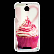 Coque HTC Desire 510 Cup cake rose et blanc