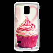 Coque Samsung Galaxy S5 Mini Cup cake rose et blanc
