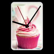 Grande pendule murale Cup cake rose et blanc