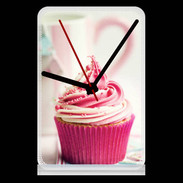 Pendule de bureau Cup cake rose et blanc