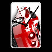 Grande pendule murale Voiture de sport rouge