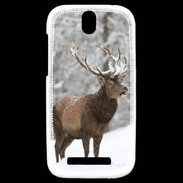 Coque HTC One SV Cerf en hiver 50