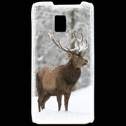 Coque LG P990 Cerf en hiver 50